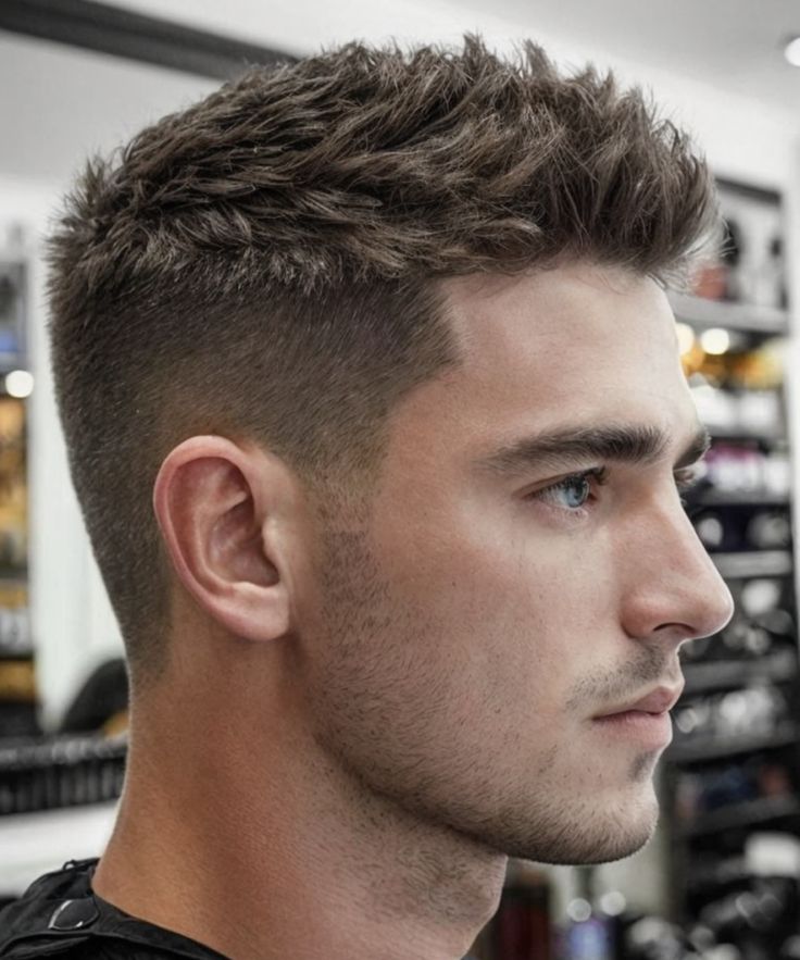 Men's textured fade